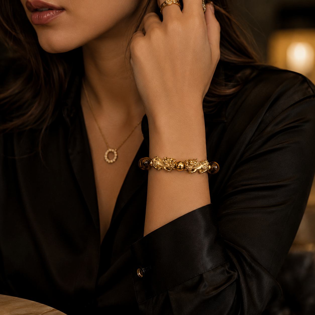 Brazalete Ojo de Trigre Feng shui Pixiu