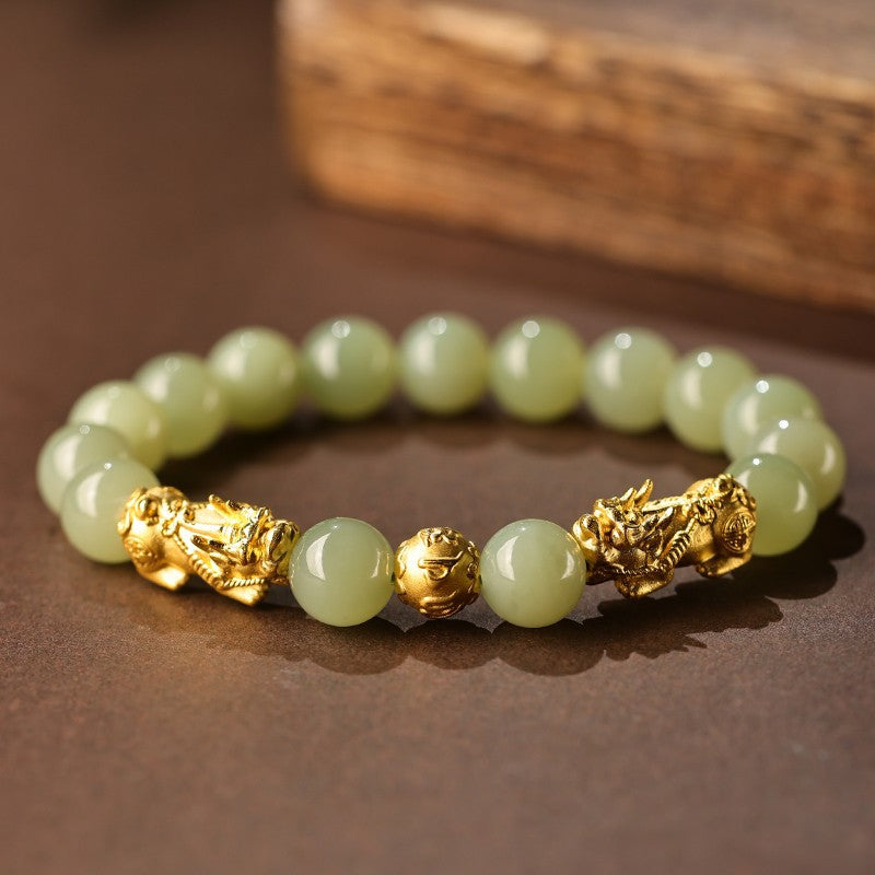 Brazalete de Jade Feng shui Pixiu