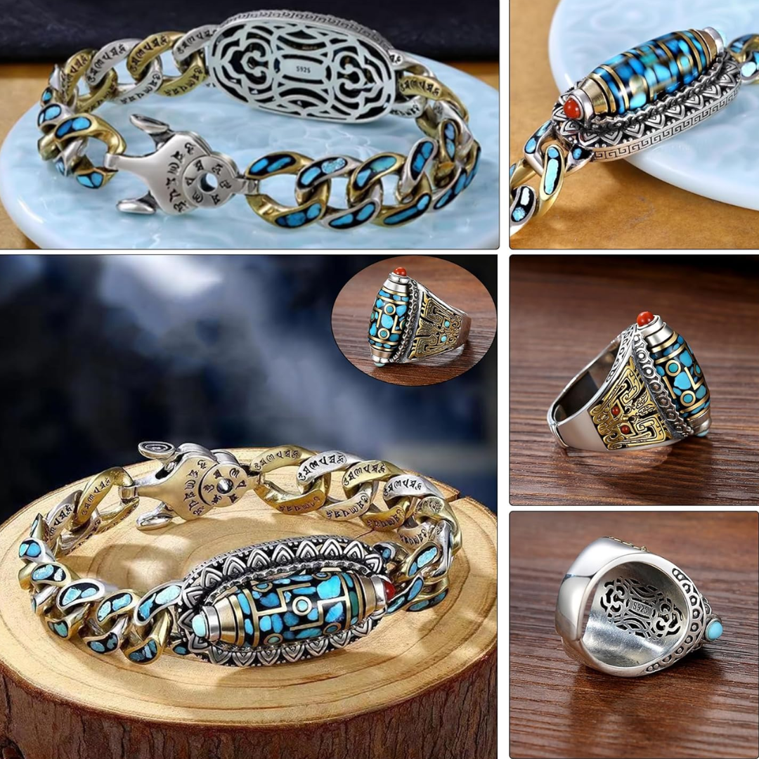 Brazalete DZI del Tibet +Amuleto Sagrado🎁
