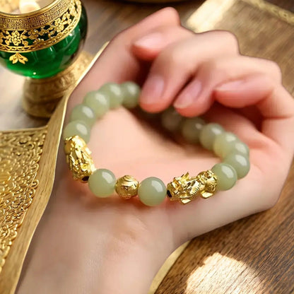 Brazalete de Jade Feng shui Pixiu