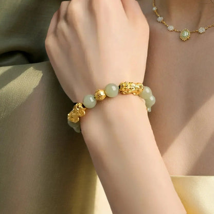Brazalete de Jade Feng shui Pixiu