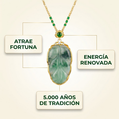 Collar de Jade de la Fortuna - Piedra Milenaria de Prosperidad