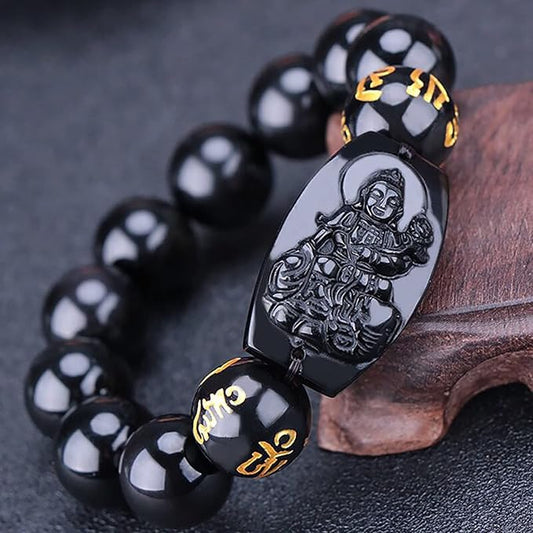 Pulsera de Buda en Obsidiana