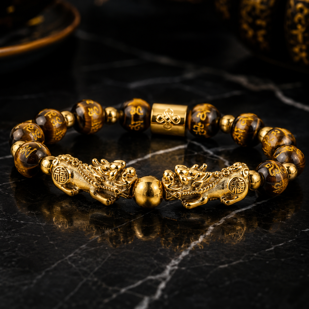 Brazalete Ojo de Trigre Feng shui Pixiu