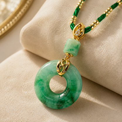 Collar de Jade Feng Shui - Piedra de la abundancia
