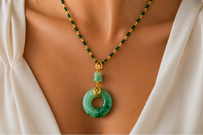 Collar de Jade Feng Shui - Piedra de la abundancia