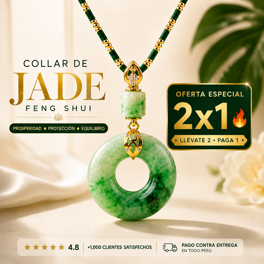 Collar de Jade Feng Shui - Piedra de la abundancia