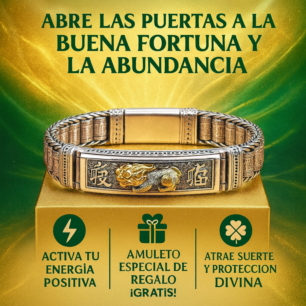 Brazalete Feng Shui Pixiu de la Fortuna