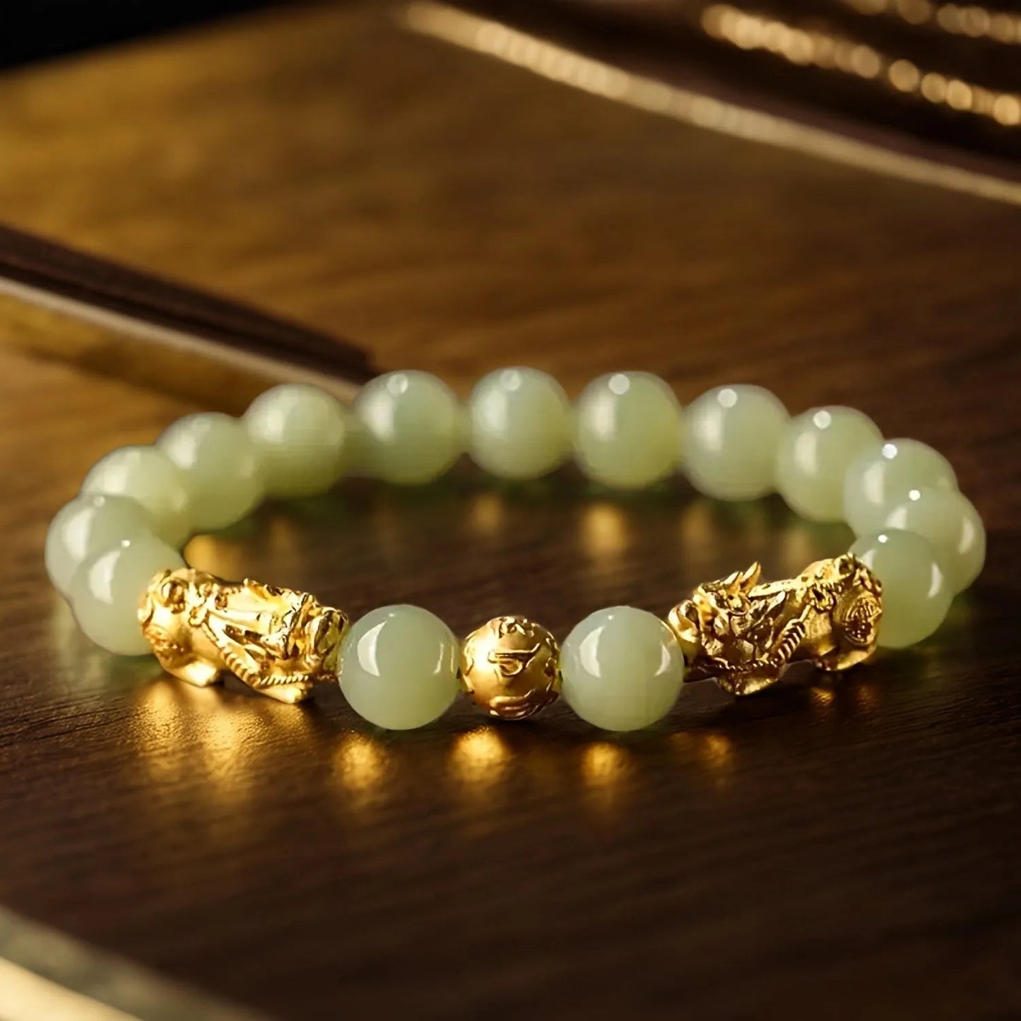 Brazalete de Jade Feng shui Pixiu